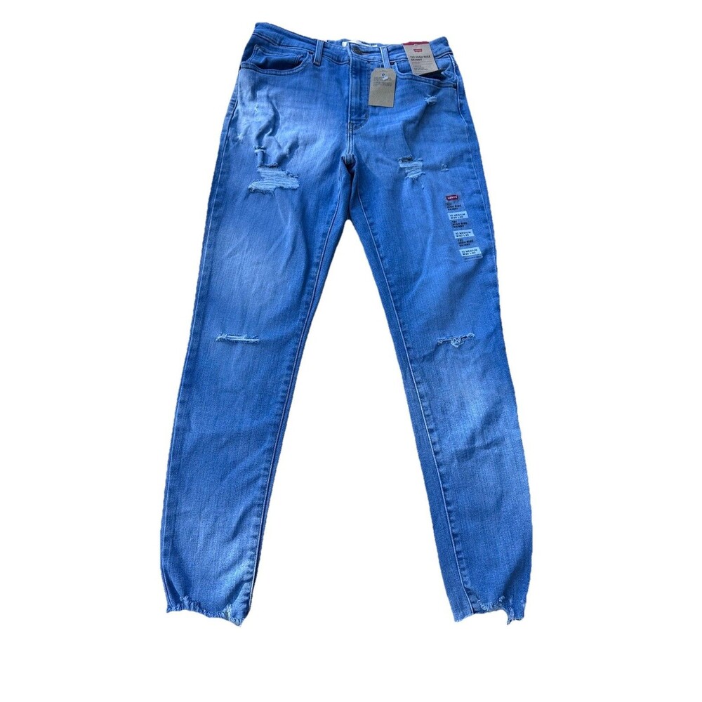 Levi's Women’s High Rise Skinny Distressed Jeans Blue Medium Wash Size 10